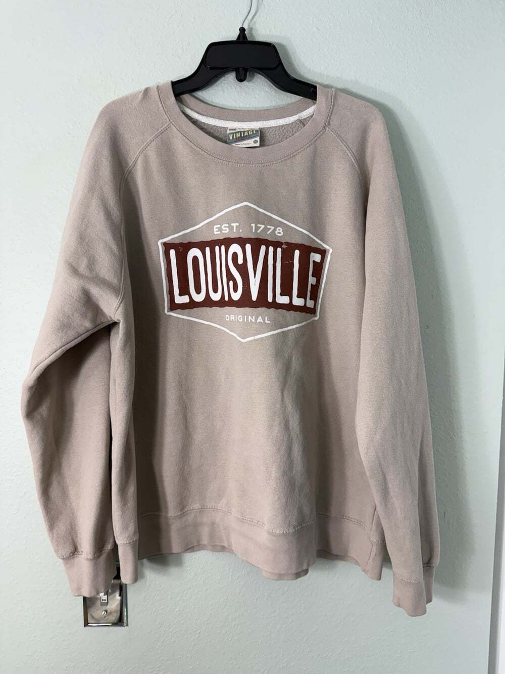 MV Sport Vintage Louisville Tan Crew Neck - Men’s Size XL